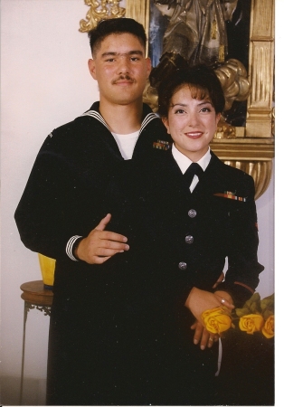 Joanie and I in uniform.