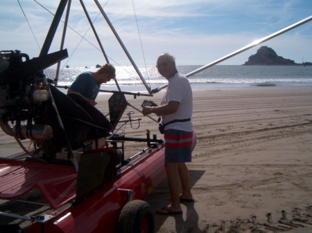 Conrad on motorized hand glider Mazatlan