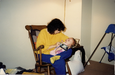 1989 - August - Holding My Goddaughter