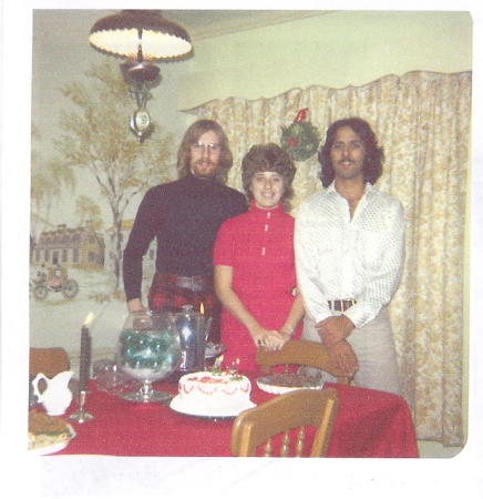 Mark, Melody, Rick--probably Christmas of 72