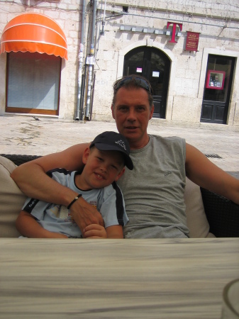 my youngest son Luka and me in Greece