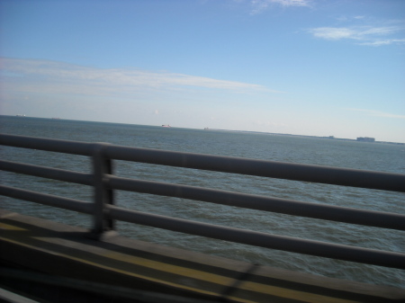 Driving across the Chesapeake Bay Bridge