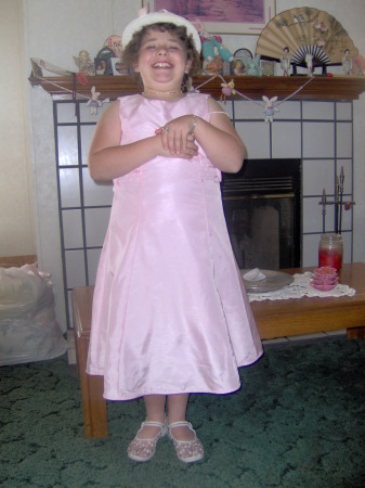 Emily in her Easter dress.