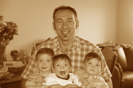 My brother Antonio (Tony) and his triplets