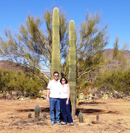 John and I on our property in Tucson, Arizona