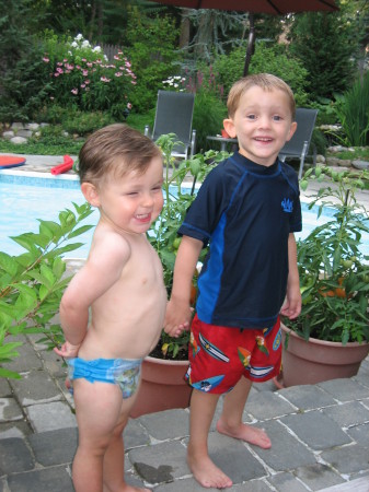Grandson Ryan with cousin Max