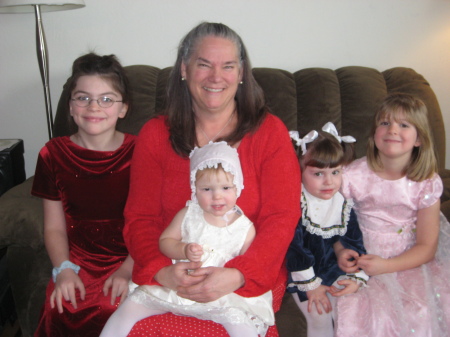 Debbie with granddaughters