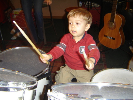 Drummer Seth, age 2
