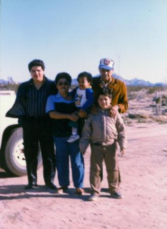 my grandfather and mom w/two bros and son