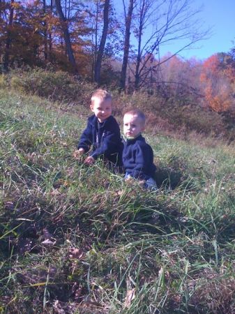 Trey and Luke on Hill in Upstate NY