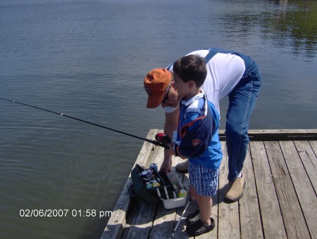 Garrett fishin with uncle