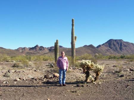 Riley in AZ desert