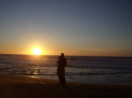 VAMPIRE BIKER BEACH BUM AT SUNSET!!!