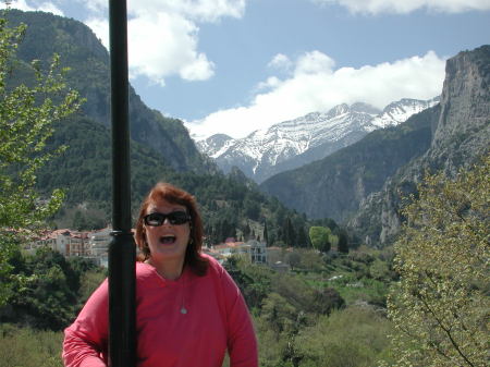 Connie at Mt. Olympus, Greece