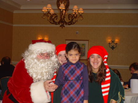 Granddaughter Madison meets Santa