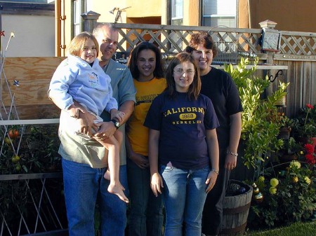 Son Bill holding Lydia, Natasha, Emily, Leslie