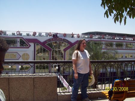 Flossie on the Nile River bank, Egypt