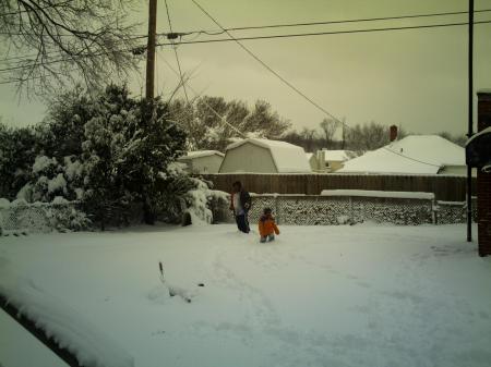 snow in march!