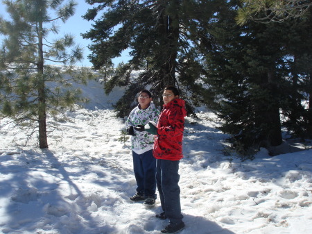 Andrew & Adam at the snow