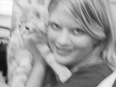 Jenn and our cat cheif