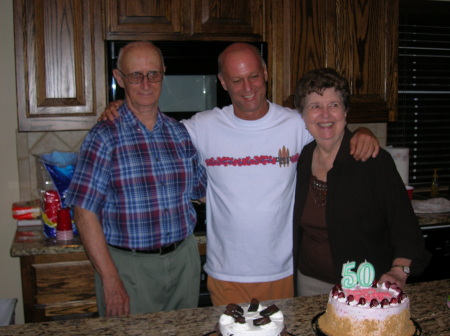 Eddie with Mom and Dad