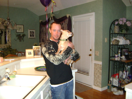 my hubby, Mike and our dog, Max