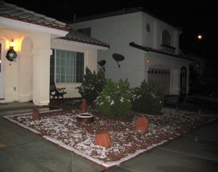 Front yard of the 2008 snow storm