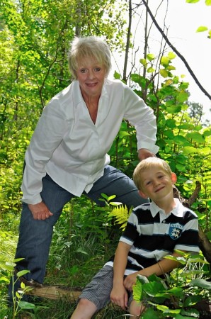 Grandson and I in the woods 