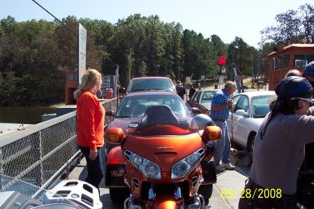 teresa waiting for the ferry to take off