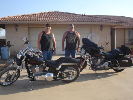 My brother Ray and I with our bikes