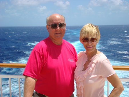 Susan and husband Don Bigelow at sea 2008