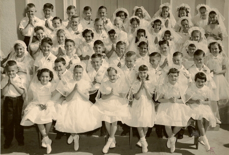 1954ish.St.Lucy'sFirstHolyCommunion