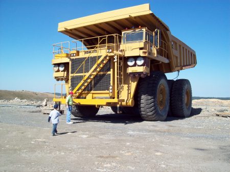 Art and our grandson at the coal mine