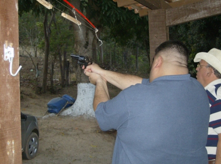 Shooting with my uncle at his farm