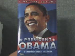 Barack Obama trading cards.
