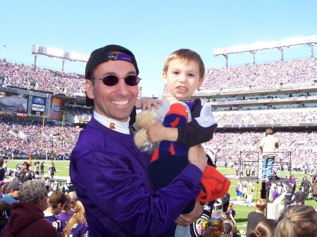 Evan and I at his first Raven's game