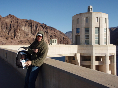 Chase and Dad at Hoover Dam