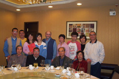 Supper with her father and mother