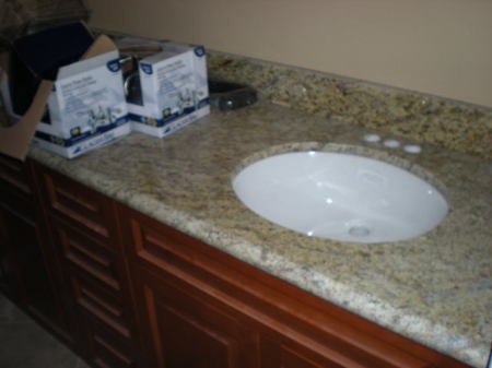 Granite in bathroom (post fire)