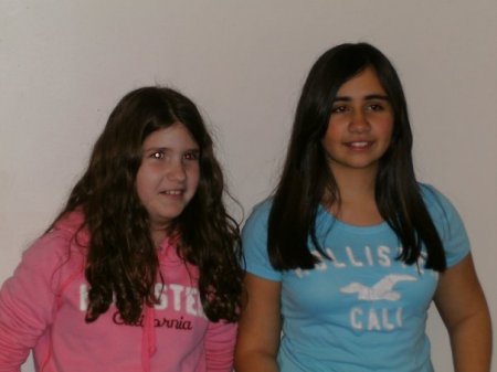 My Grandaughter in blue..Her friend on pink..(