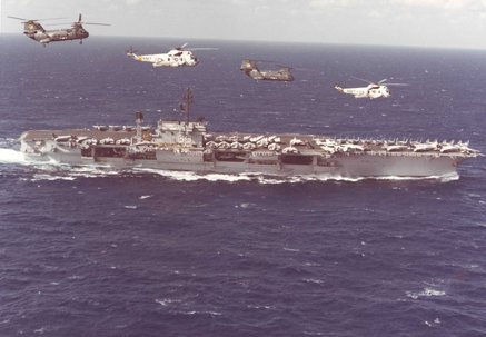 sailing aboard USS Kitty Hawk CV- 63