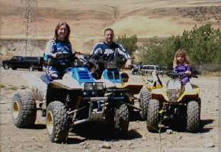 Family riding quads at Carnegie