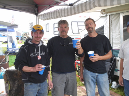 Jeff, Mark and I at the Coke 600 2008