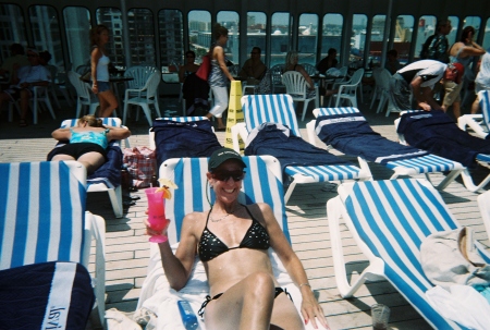 My 1st cruise! Still wearin a bikini at 48! :)