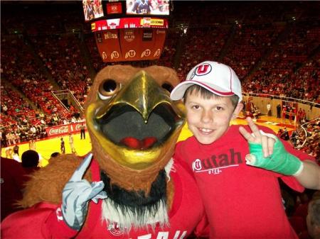 Dallas with Swoop at the Utah game