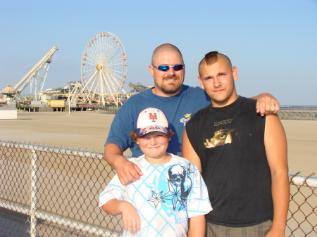 MY HUSBAND AND 2 BOYS IN WILDWOOD NJ JUNE 2008