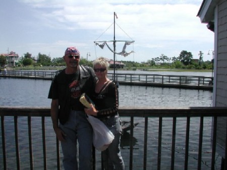 Hubby and I at a Harley Rally