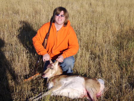 Kevin Jr with his first antelope