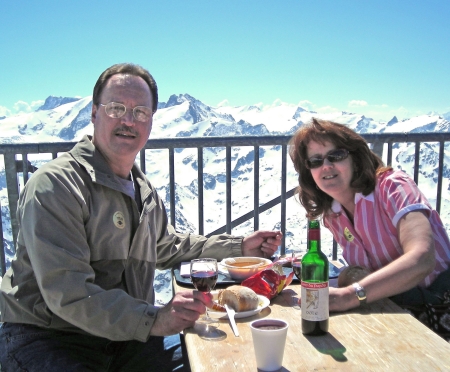 Lunch at 10,000 ft. in the Alps