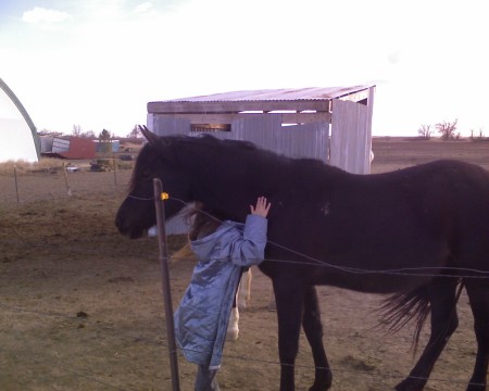 Angela with Sadie